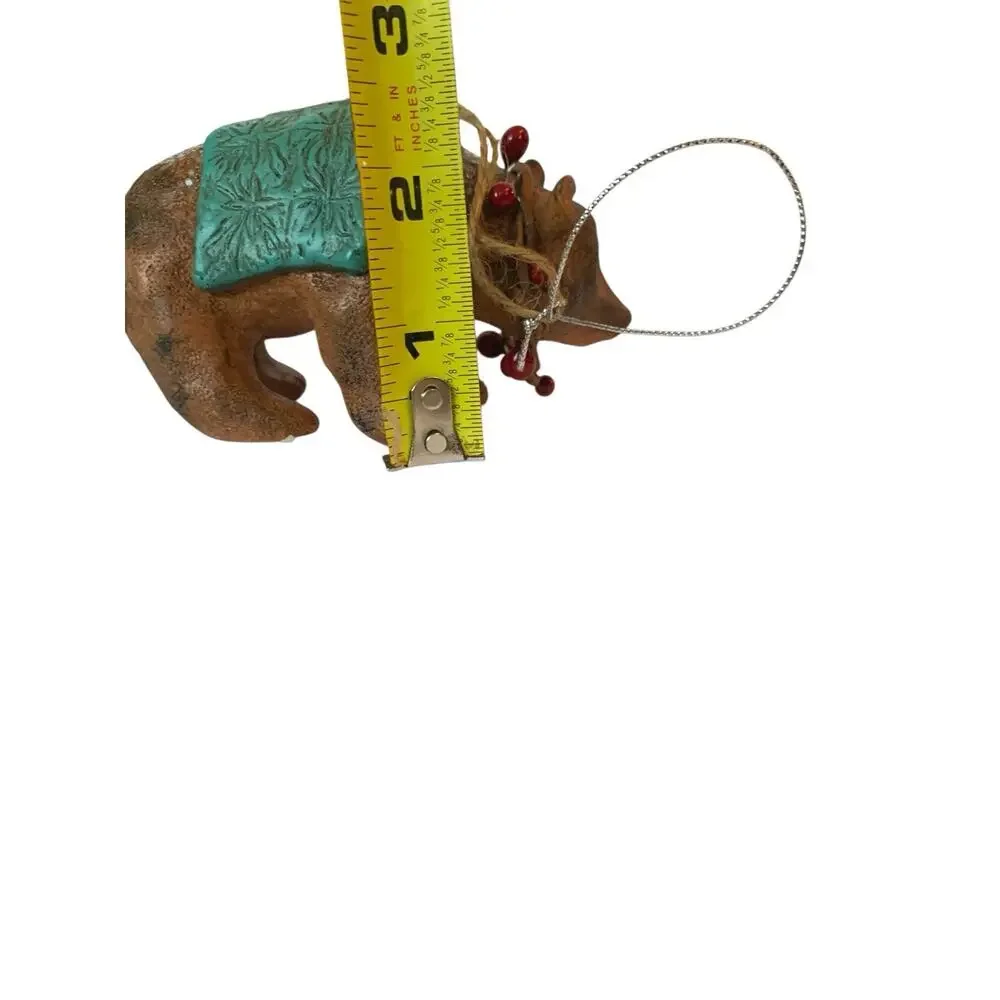 Midwest-CBK Lodge Bear with Blanket‎ Christmas Ornament Resin